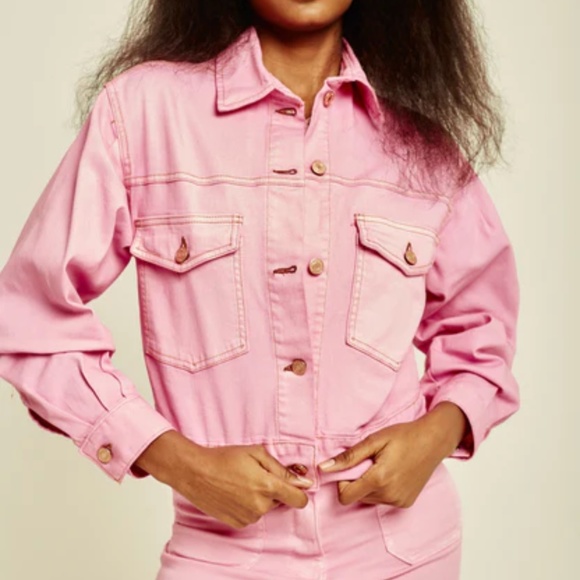 Pink Denim Jacket - Picture 1 of 4